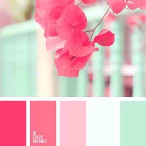 Mint roze kleurenpallet