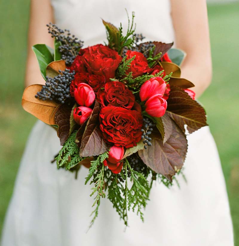 Hedendaags Rode bruidsboeketten voorbeelden soorten rode bloemen OA-04