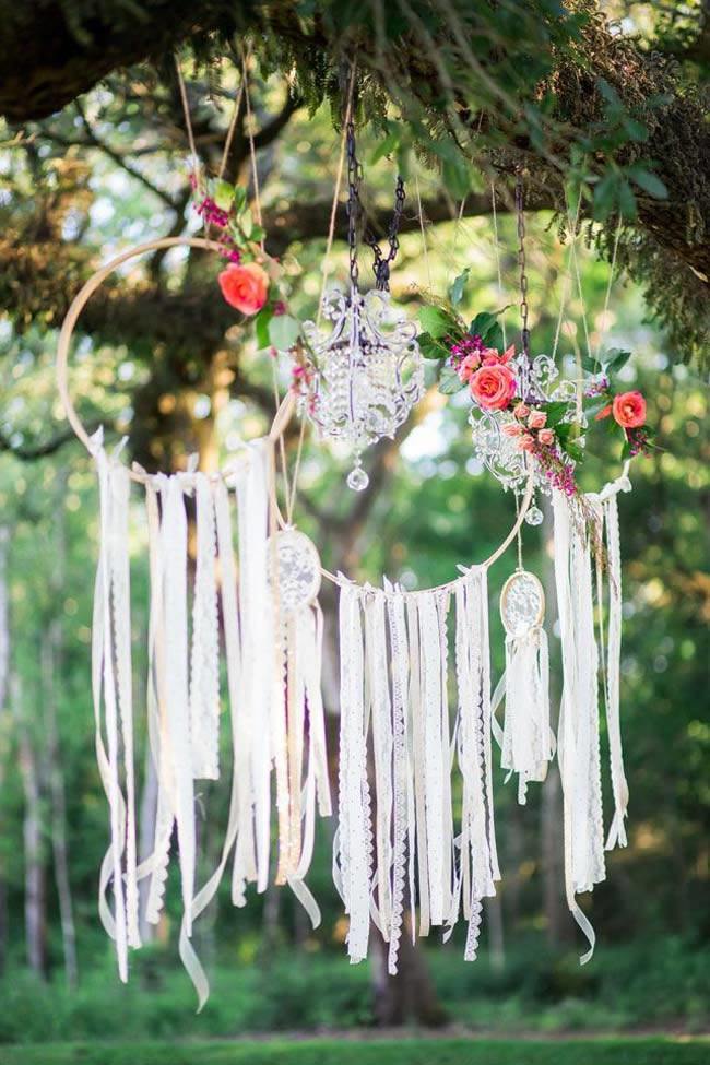 Bohemian decors hang