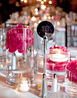 roze bruiloft decoratie